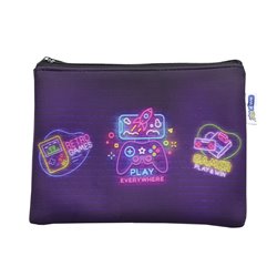 Marlin Kids - 1 Division Neoprene Pencil Case - Gaming (21cm)