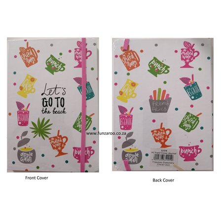 Marlin - Luxury Hardcover, A5 Notebook - Let's Go To the Beach (White)