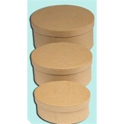 Dala - Cardboard Crafts - Nesting Oval Boxes (3 Piece)