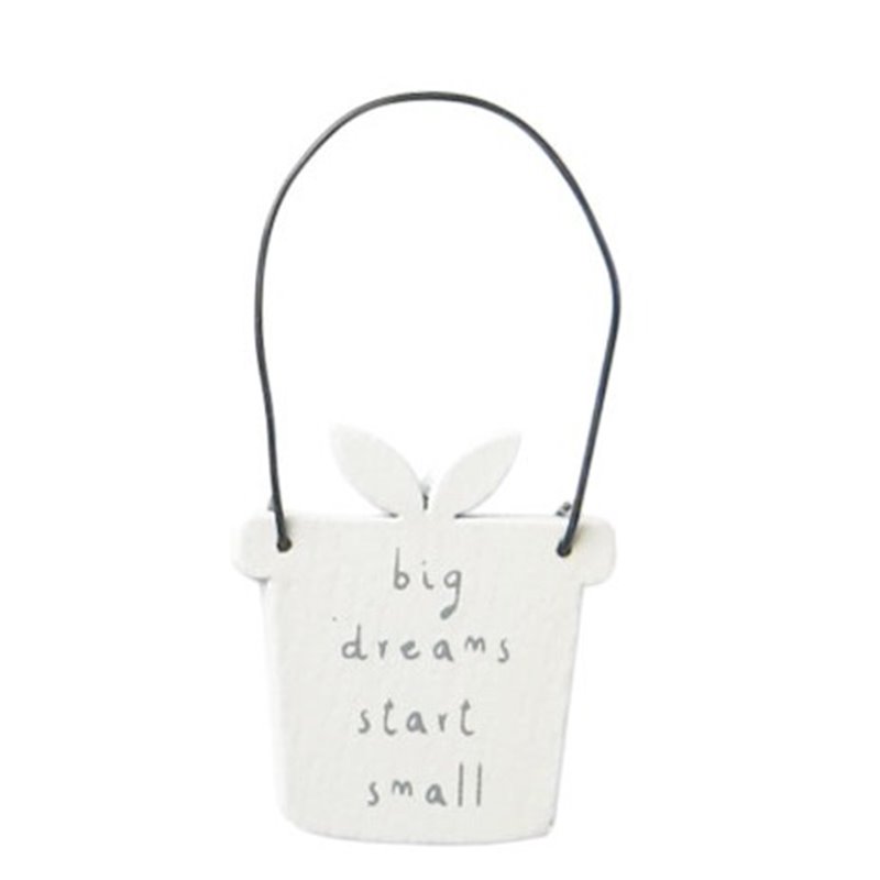 Jenam Sentiments - Mini Wooden Hanger (Big Dreams start Small)