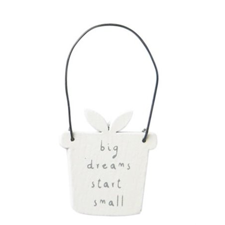 Jenam Sentiments - Mini Wooden Hanger (Big Dreams start Small)