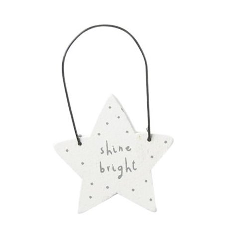 Jenam Sentiments - Mini Wooden Hanger (Shine Bright)