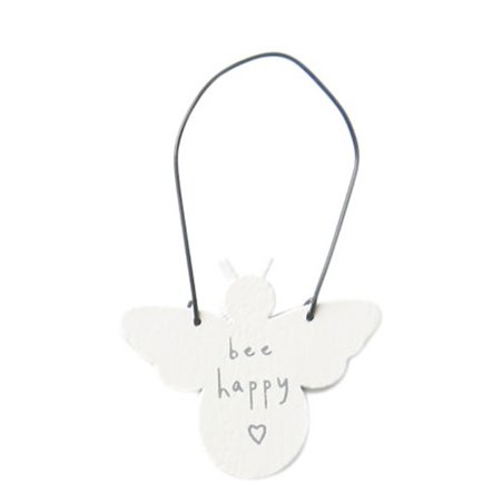 Jenam Sentiments - Mini Wooden Hanger (Bee Happy)