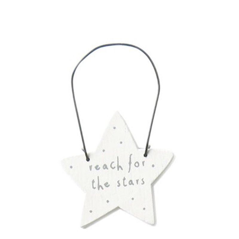 Jenam Sentiments - Mini Wooden Hanger (Reach for the Stars)