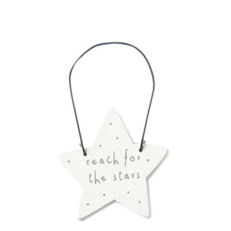 Jenam Sentiments - Mini Wooden Hanger (Reach for the Stars)