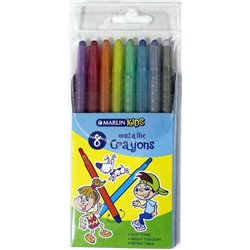 Marlin Kids - Retractable Crayons - Metallic (8)
