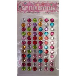 Mini Sticker Sheet - Coloured Rhinestones