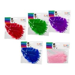 Khoki Art Supplies - Long Feathers (50 Assorted colours)