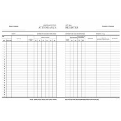 Treeline A4 Attendance Register - 3 Quire 288pg