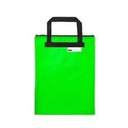 Meeco - Library / Book Carry Bag with Zip - Neon Green