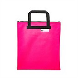 Meeco - XL Library / Book Carry Bag with Zip - Pink