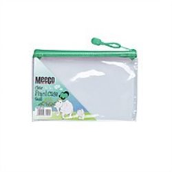 Meeco - Small Clear PVC Pencil Bag - Green