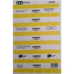 SFS Self-Adhesive Numberic Tab 30mm (200 pack, Yellow)