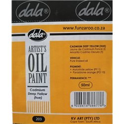 Dala - Oil Paint - Cadmium Deep Yellow 203 (50ml)