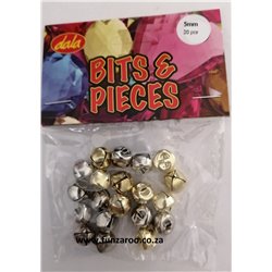 Dala - Round Bells - Gold and Silver Mix (5mm x 20)