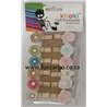 Khoki Wooden Peg Set - Kawaii Cute
