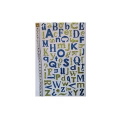 Alphabet Stickers - Glitter Blue & Green