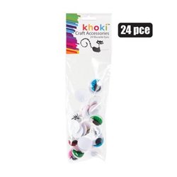 Khoki - Googly Eyes - Coloured (18mm, 24 pcs)