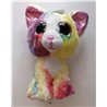 Plush Rainbow Fox - Big Eyes (15cm) - Similar to Ty Beanie Boos