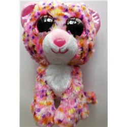 Plush Rainbow Leopard - Big Eyes (15cm) - Similar to Ty Beanie Boos