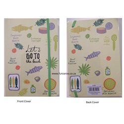 Marlin - Luxury Hardcover, A5 Notebook - Let's Go To the Beach (Yellow)