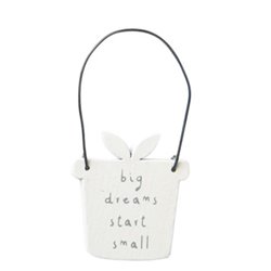 Jenam Sentiments - Mini Wooden Hanger (Big Dreams start Small)