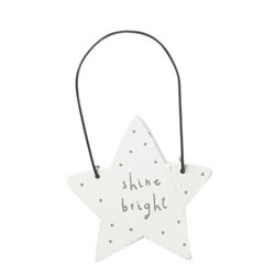 Jenam Sentiments - Mini Wooden Hanger (Shine Bright)