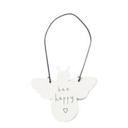 Jenam Sentiments - Mini Wooden Hanger (Bee Happy)