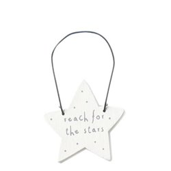 Jenam Sentiments - Mini Wooden Hanger (Reach for the Stars)