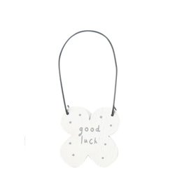 Jenam Sentiments - Mini Wooden Hanger (Good Luck)