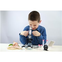 Buki - Science - Microscope x200 / x600 / x1200 (metal base, 30 experiments)