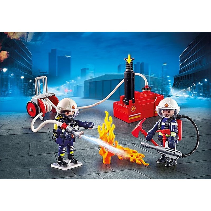 Playmobil City - Firefighters with Working Water Pump