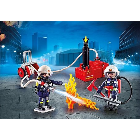 Playmobil City - Firefighters with Working Water Pump