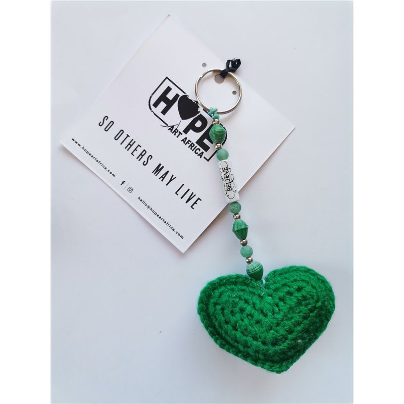 Hope Art - Hearts of Hope - Dark Green - Believe
