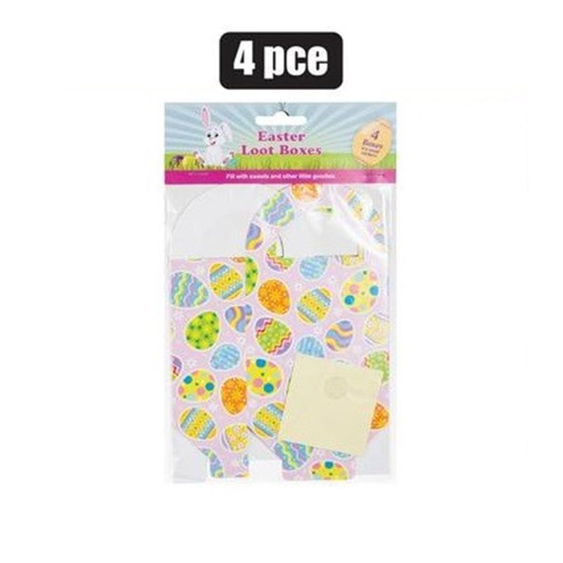 Easter Look Boxes - Colourful Eggs (4-Pack, 11.5CM)