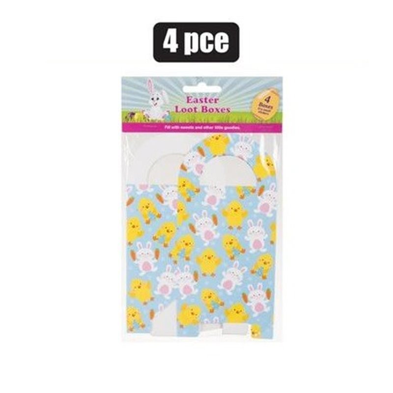 Easter Look Boxes - Bunnies & Chicks (4-Pack, 11.5CM)