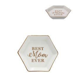 Jenam Mothers Day Quirky - Ceramic Trinket Dish (Best Mom Ever)