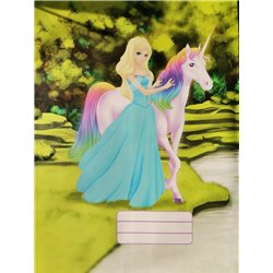 Marlin - A4 Unicorn Princess Book Covers + Plastic Slip On Covers (5 Pack)