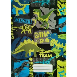 Marlin - A4 Dino Book Covers + Plastic Slip On Covers (5 Pack)