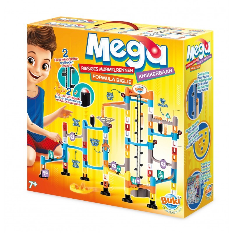Buki Mega Marble Run (70+ Pieces + 10 Marbles)