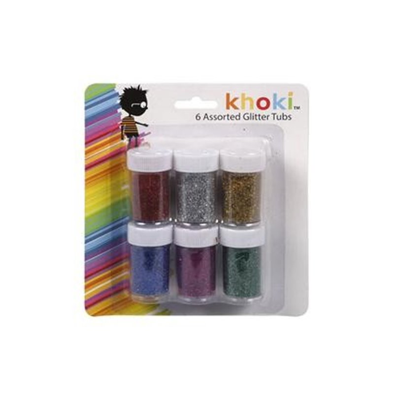 Khoki Glitter Glue Tubs (6s)