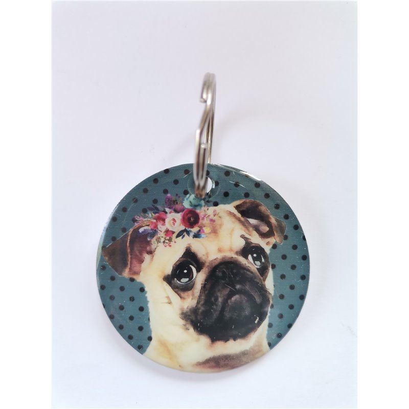 Pug Keyring