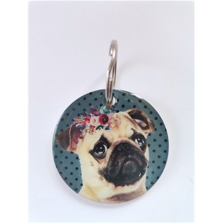 Pug Keyring
