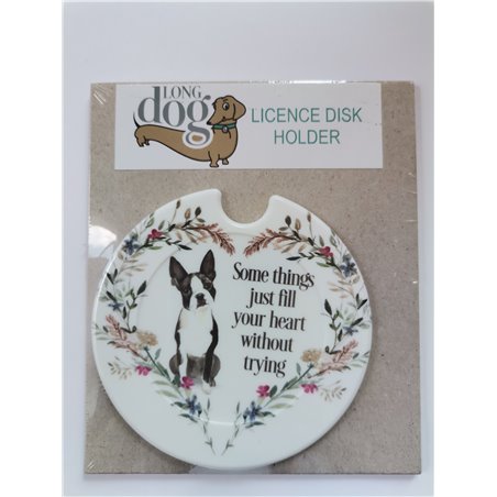Boston Terrier Licence Disc Holder