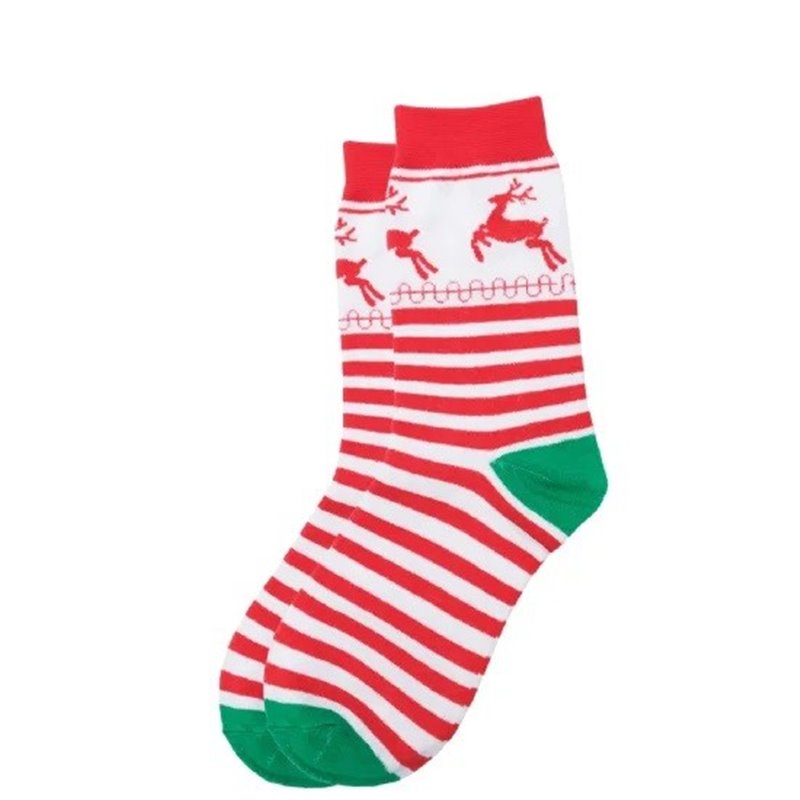 Jenam Christmas - Novelty Socks - Reindeer Stripe (Adult Size)