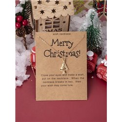 Christmas Novelty Necklace - Gold Tree (Zinc Alloy)