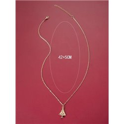 Christmas Novelty Necklace - Gold Tree (Zinc Alloy)