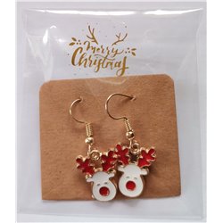 Christmas Novelty Reindeer Earrings (Metal)