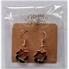 Christmas Novelty Wreath Earrings (Metal)