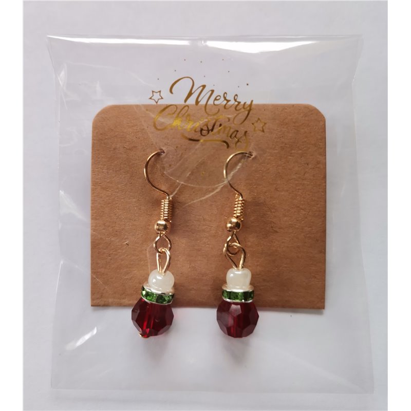 Christmas Novelty Sparkly Bauble Earrings (Metal & Acrylic)
